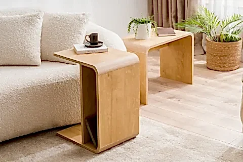 GİRONA İKİLİ C SEHPA TAKIMI, MEŞE