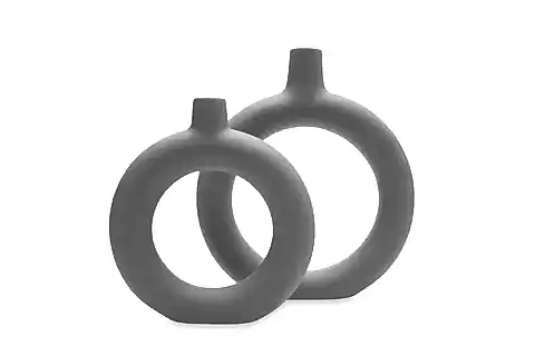 SİMİT VAZO SETİ, GRİ