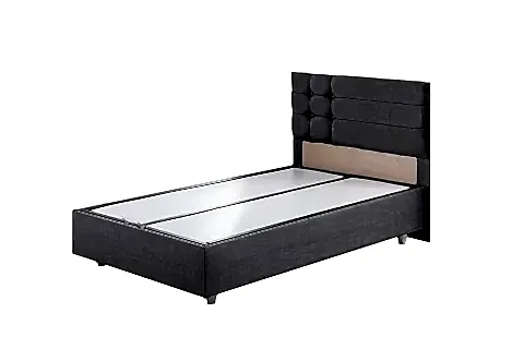 VİYANA BAZA BAŞLIK LETTO YATAK SETİ, GRİ, 90X190