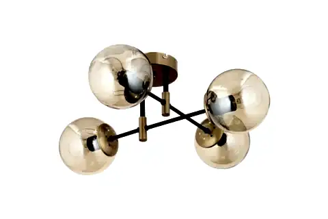 APLİQA MARAL DÖRTLÜ AVİZE, SİYAH ESKİTME