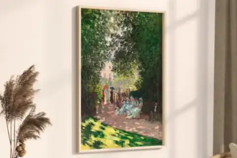 CLAUDE MONET DOĞAL ÇERÇEVELİ TABLO, DOKUZLU
