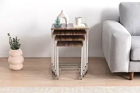 VEGAS ZİGON SEHPA, DÖRTLÜ, CEVİZ