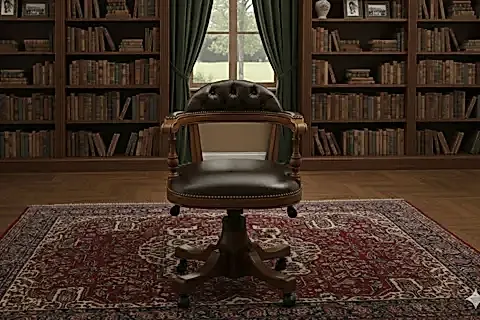 ORİN SUNİ DERİ OFİS SANDALYESİ, CEVİZ