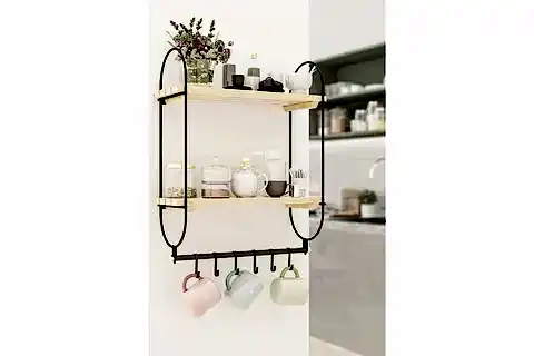 BİNO BARDAK ASKISI MUTFAK RAFI DÜZENLEYİCİ, 6 KANCALI