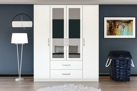 METALİA ESİL AYNALI GARDIROP, 4 KAPI 2 ÇEKMECELİ