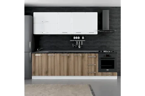 MİNAR EGE 270 CM MUTFAK DOLABI BEYAZ DORE 270-D6