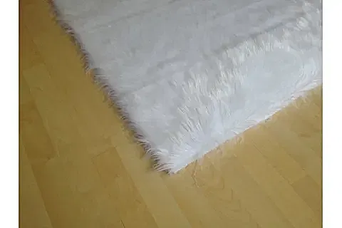 TAPPETO KUZU KÜRKÜ DEKORATİF POST HALI, BEYAZ, 80X150