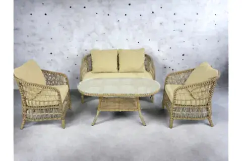 FOKAİ İKİLİ RATTAN BAHÇE VE BALKON MOBİLYASI TAKIMI
