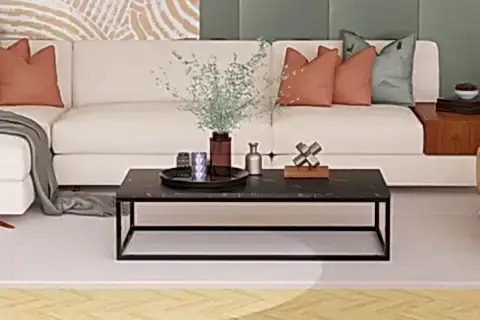 POTRİCA ORTA SEHPA, SİYAH MERMER, SİYAH