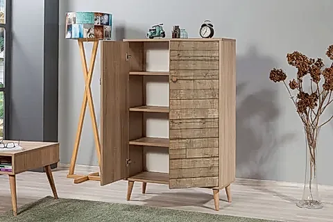 MULTİBOX NATURAL DOLAP AHŞAP AYAK