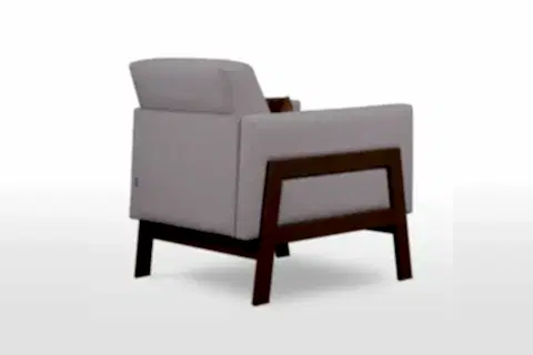 FORSİT OFİS CHİRON SİYAH METAL AYAKLI TEKLİ KANEPE, KAHVE