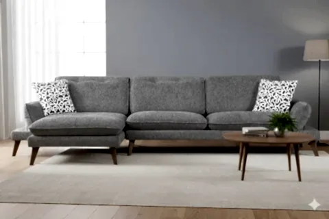 COSY KÖŞE KOLTUK, AHŞAP AYAK, SOL KÖŞE, KÜL GRİ