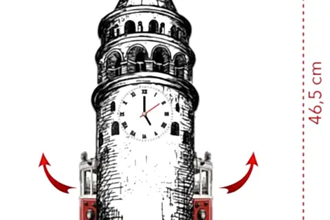 GALATA KULESİ DEKORATİF SARKAÇLI DUVAR SAATİ