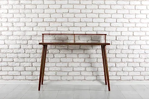 WOODFACE KELLY ÇALIŞMA MASASI, DOĞAL AHŞAP, CEVİZ