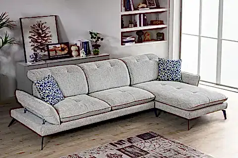 COSY KÖŞE KOLTUK, METAL AYAK, SAĞ KÖŞE, AÇIK GRİ