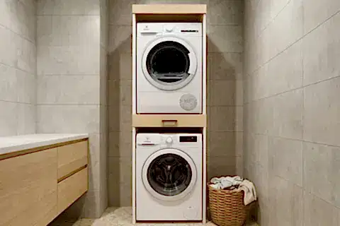 FİKA ÇAMAŞIR VE KURUTMA MAKİNESİ DOLABI, BEYAZ ROTA