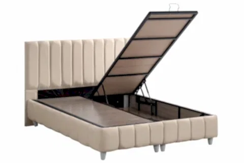 NARVA BAZA BAŞLIK VE REAL PEDLİ YATAK SETİ, BEJ, 90X190