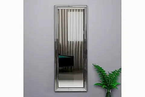 MONE AYNA DEKORATİF SALON AYNASI, GÜMÜŞ, 40X105