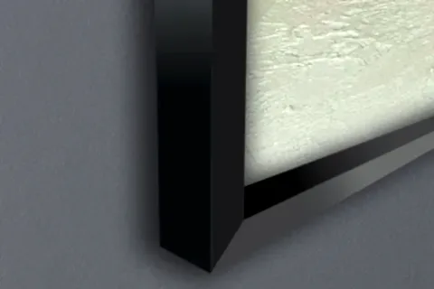 ÇERÇEVELİ EL YAPIMI TRAVERTEN DOKULU TABLO, SOYUT PİTİ