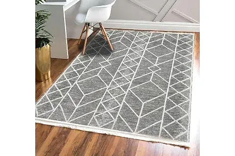 MARKAEV KİLİM 08, ÇİZGİLİ, KOYU GRİ, 80X150