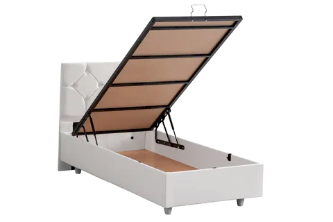 GLAMİS BAZA BAŞLIK VE LETTO YATAK SETİ, BEYAZ, 90X190