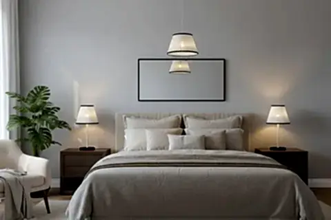 YİN YANG TÜL ABAJUR AVİZE SETİ, BEYAZ BAŞLIKLI