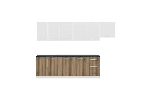 MİNAR BADE 300 CM MUTFAK DOLABI BEYAZ DORE 300-D5
