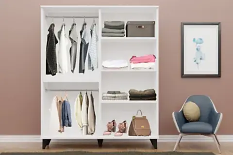 HAYAL AYAKLI  GARDIROP, 4 KAPAKLI, SİYAH KULPLU,GM 050-A