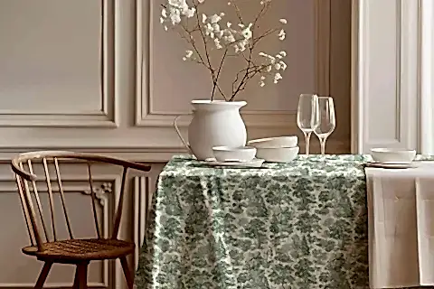 YOSUN AĞAÇ PAMUK MASA ÖRTÜSÜ, 100X100 CM