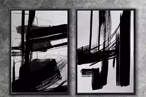 AHŞAP TRAVERTEN DOKULU SOYUT RESIM TABLO, 60X90, 19 2'Lİ