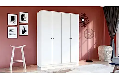 GM 052 DÜĞME GARDIROP, 4 KAPAKLI