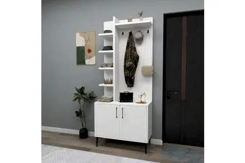 JULENDOR  ASKILI MODERN PORTMANTO,, BEYAZ