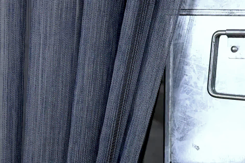 MASSARELLİ ÇİZGİLİ TÜL MAVİ 1-3 SIK PİLE 100X260