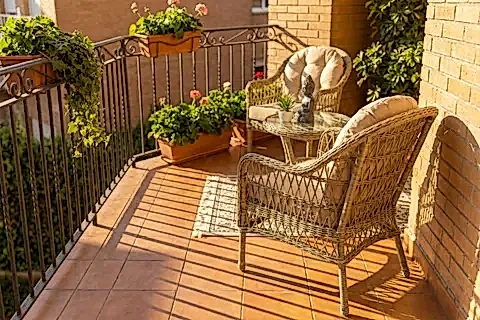 TOSİ RATTAN BAHÇE BALKON SETİ, KREM