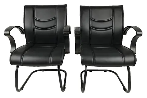 GOLDSİT STAR MİSAFİR KOLTUĞU 300 P, İKİLİ SET, SİYAH DERİ