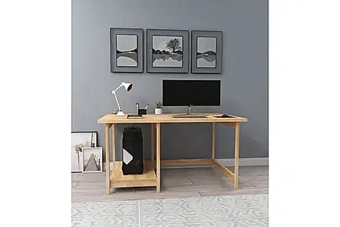 WOODFACE LİSA DOĞAL AHŞAP ÇALIŞMA MASASI, NATUREL