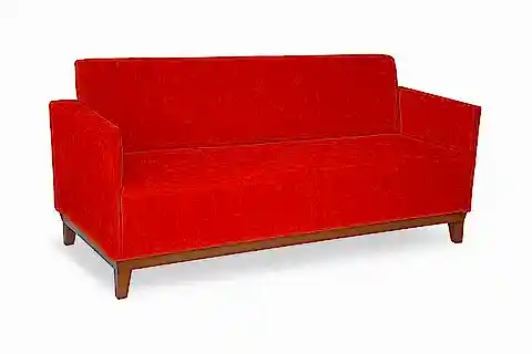 SİSTEMLERİ YARİS KUMAŞ CEVİZ ÜÇLÜ KANEPE, KIRMIZI