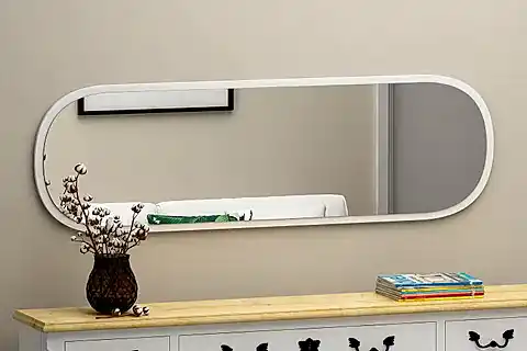 CEOS DEKORATİF SALON KONSOL AYNASI, BEYAZ, CSS03