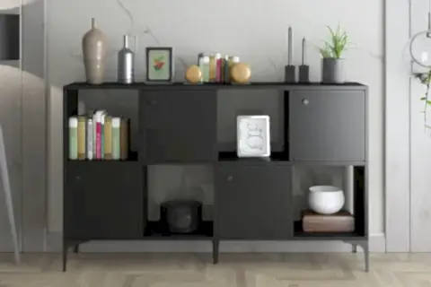 SATÜRN ÇOK AMAÇLI DOLAP KONSOL, 120 CM, SİYAH