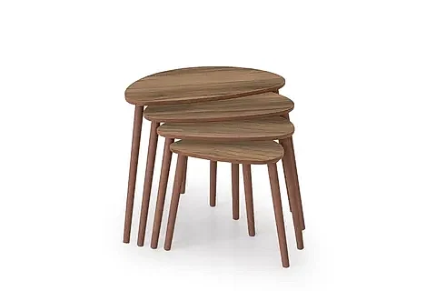 NORA ZİGON SEHPA, DÖRTLÜ, CEVİZ