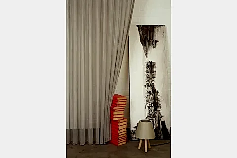 MASSARELLİ KIRÇILLI KETEN SIK PİLE TÜL PERDE, GRİ, 100X260