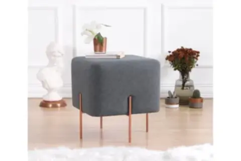 COPPER KARE PUF, KOYU GRİ