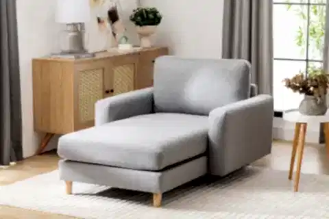 MERLİN DAYBED, İNCE KOL, NATUREL, KETEN, GRİ