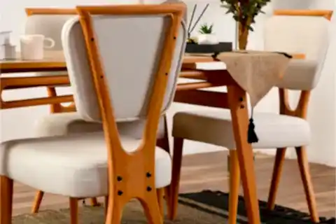 PALACE BENCHLİ İSKANDİNAV MASA TAKIMI, 2 SANDALYELİ, KREM