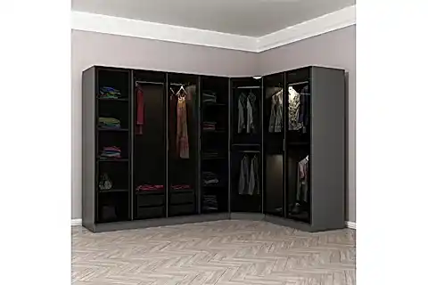 MİNAR KALE GARDIROP, 7 KAPAKLI, FÜME