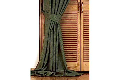 MASSARELLİ FON PERDE KETEN YEŞİL PİLESİZ 60X260