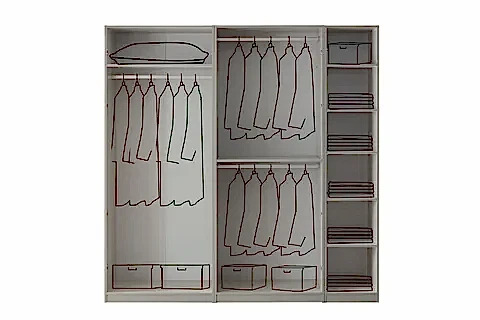 PANDORA NOX GARDIROP, KREM, 5 KAPAKLI