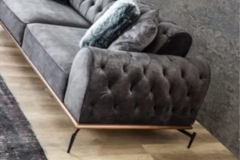 JAZZ KAPİTONELİ ÜÇLÜ KOLTUK, ANTRASİT