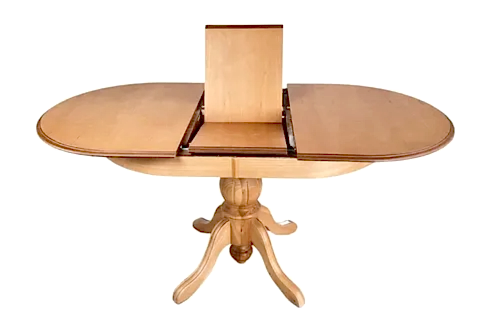 MİDAS NATURAL AHŞAP OVAL AÇILIR MASA, 80X120