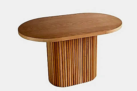 CAMARON AHŞAP NATURAL OVAL MASA, 80X130